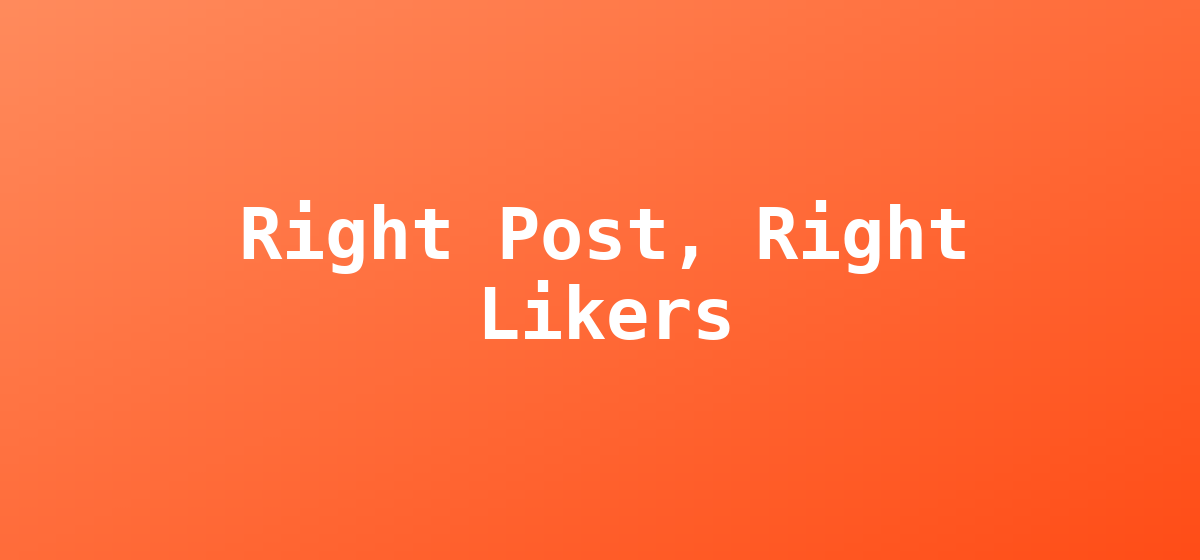 Diagram of how to collect leads from post likers by choosing a narrow on-topic post